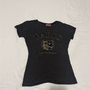 Gray Paris Graphic T-Shirt